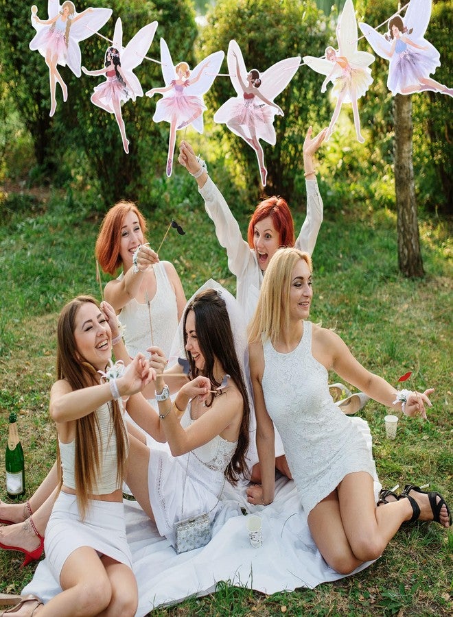 Fullhawl 2 Pcs Fairy Party Banner Angel Fairy Birthday Decorations Hanging Fairy Garland for Fairy Tale Theme Birthday Baby Shower Wedding Supplies - Image 5